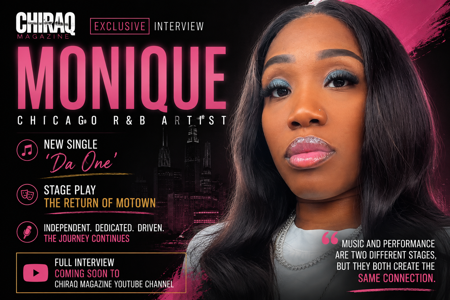 Chicago R&B Artist MoniQue Talks Da One, The Return of Motown, and What's Next